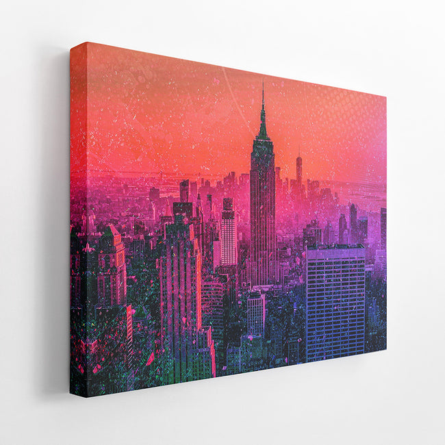 NYC SKYLINE Canvas Art Side Angle