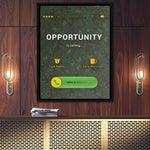OPPORTUNITY IS CALLING (MONEY BACKGROUND) Wall Street Prints