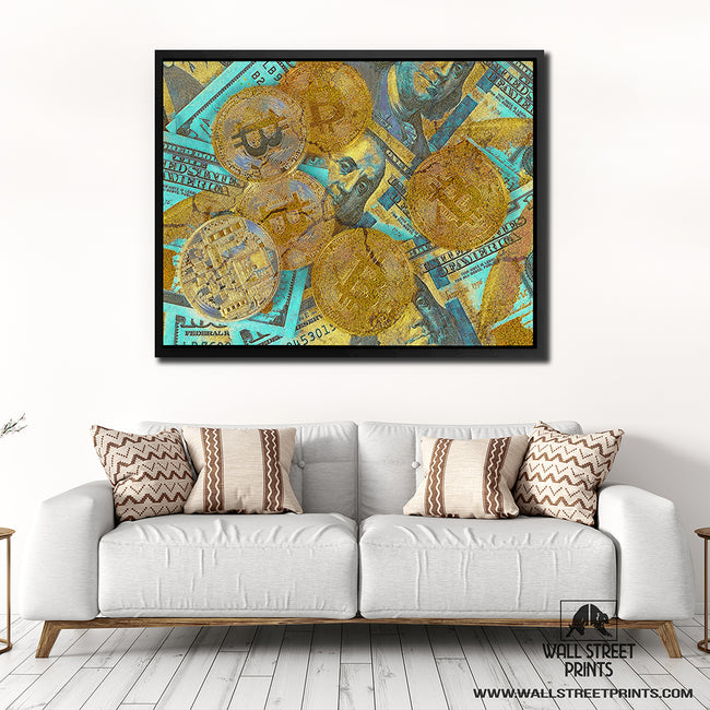 BITCOINS & BENJAMINS Wall Street Prints