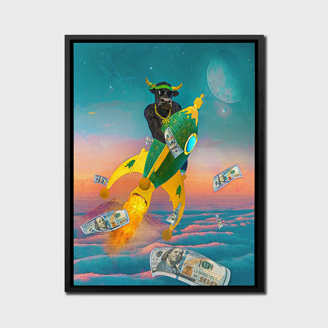 ROCKET BULL Wall Street Prints