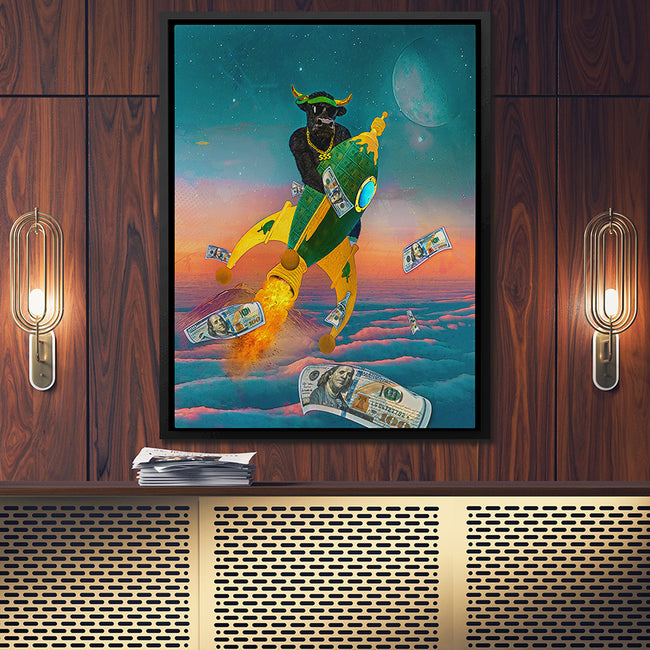 ROCKET BULL Wall Street Prints
