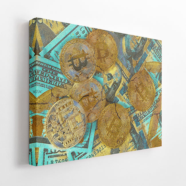 BITCOINS & BENJAMINS Wall Street Prints