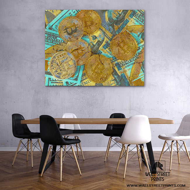 BITCOINS & BENJAMINS Wall Street Prints