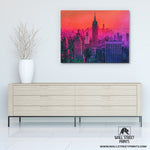 NYC SKYLINE Unframed Canvas Art against a white background