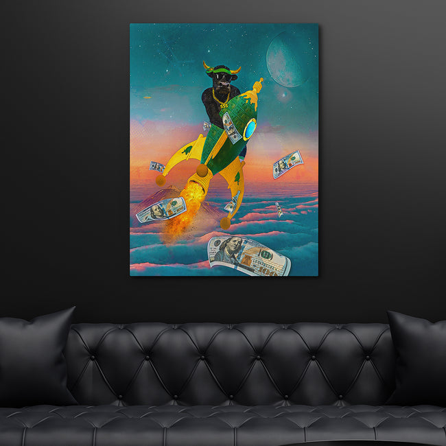 ROCKET BULL Wall Street Prints